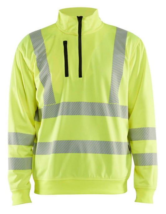 Collegegenser zip Blåkläder 3564 HiVis kl.3