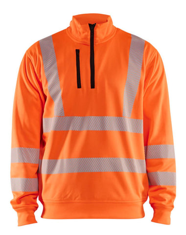 Collegegenser zip Blåkläder 3564 HiVis kl.3