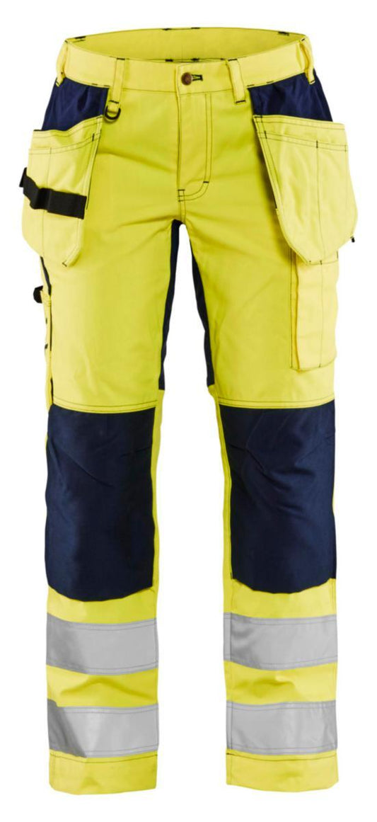 Håndverksbukse dame Blåkläder 7163 HiVis kl.2