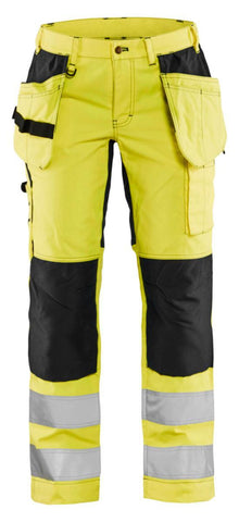 Håndverksbukse dame Blåkläder 7163 HiVis kl.2