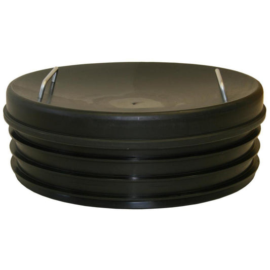 PP-lokk m/håndtak og ribber, innvendig f/630 mm stigerør, Pipelife