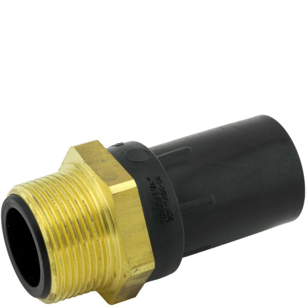 Nippelmuffe lang PE100 med messing utvendig gjenge NIFE-AS, GPA - GPA Flowsystem