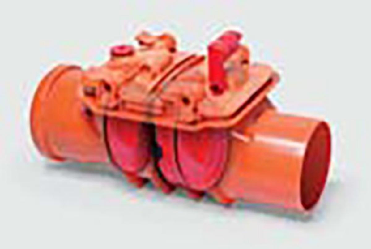 Mekanisk tilbakeslagsventil f/avløp. dobbel klaff og lås. - Kessel