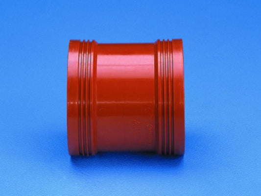 Løpemuffe, rødbrun PP, Wavin