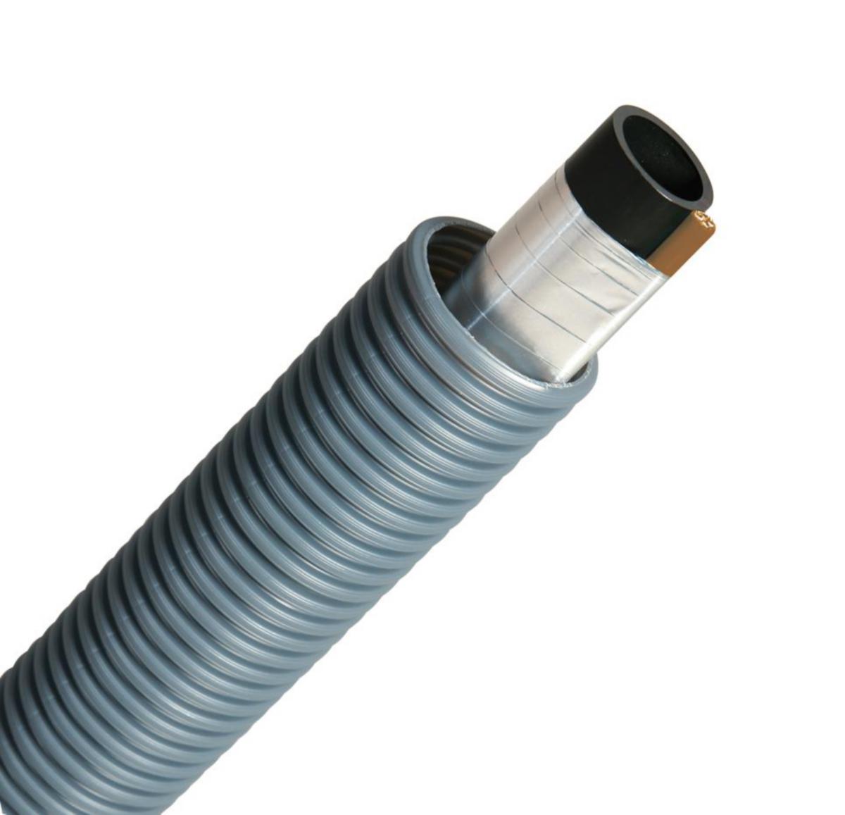 Rør PE100 T600 vann m/brun ohmsk varmekabel - Pipelife