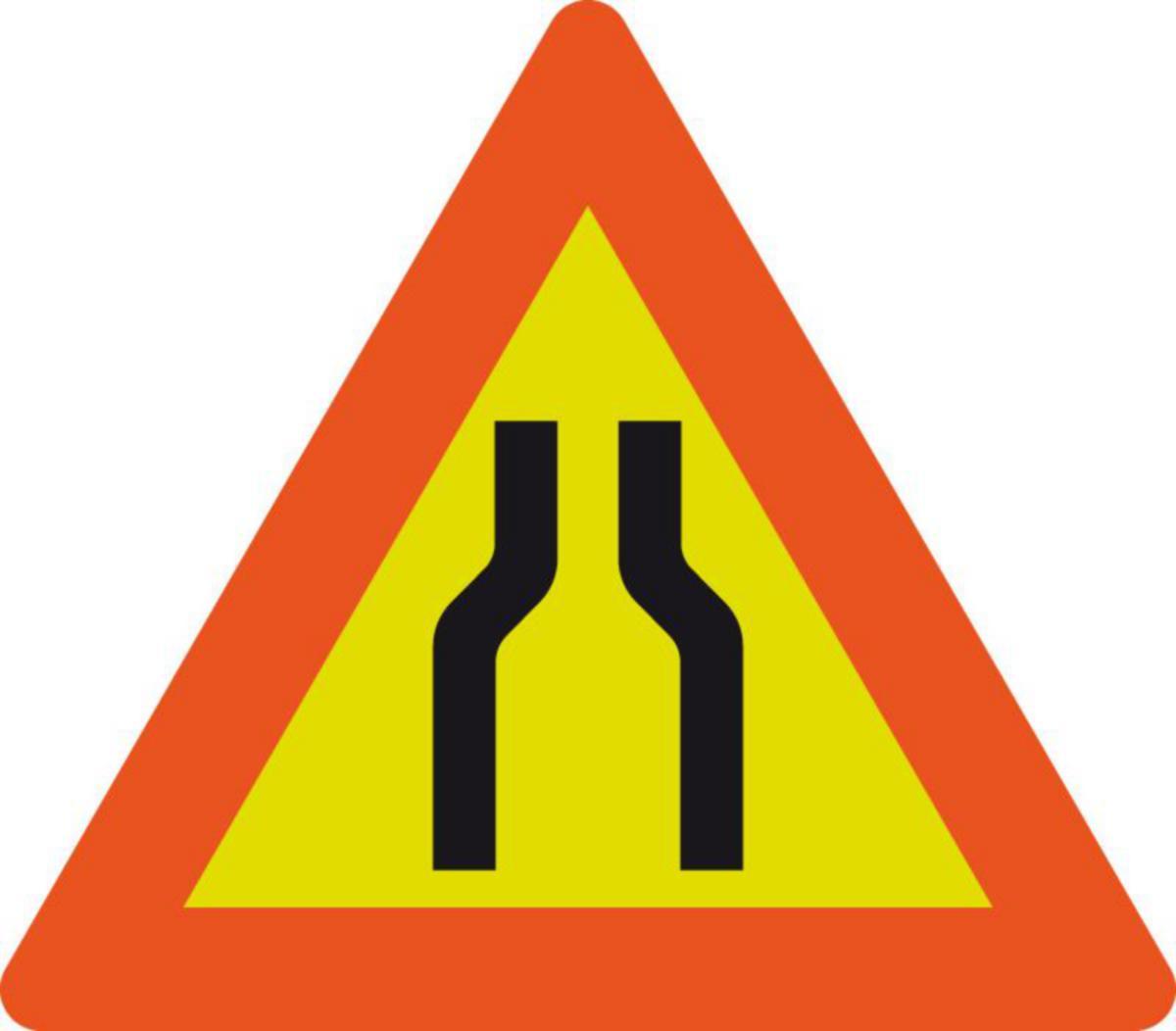 Skilt smalere veg, nr.106.1 - a-collection