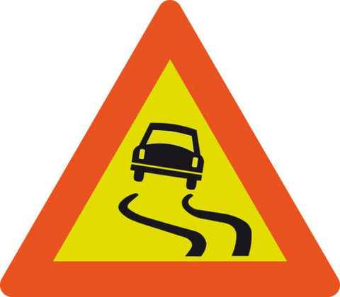 Skilt glatt kjørebane, nr. 116 - a-collection