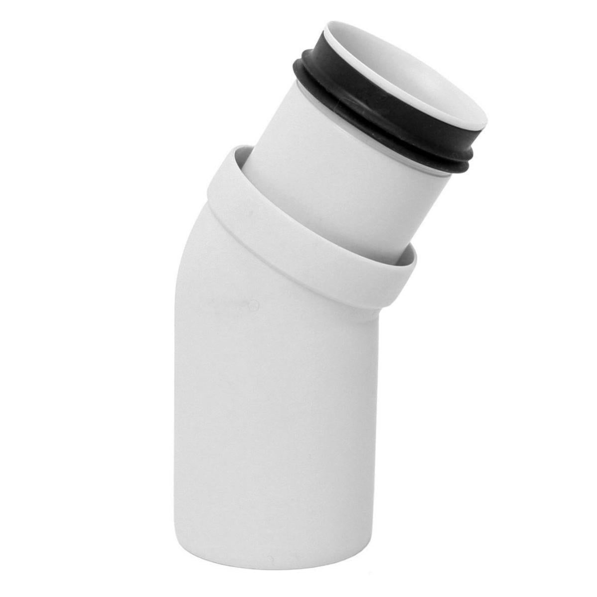 Bend 30° med nippel hvit, Smartline