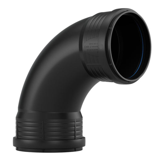 Langbend 87,5° med 2 muffer PP, Master3Plus - Pipelife