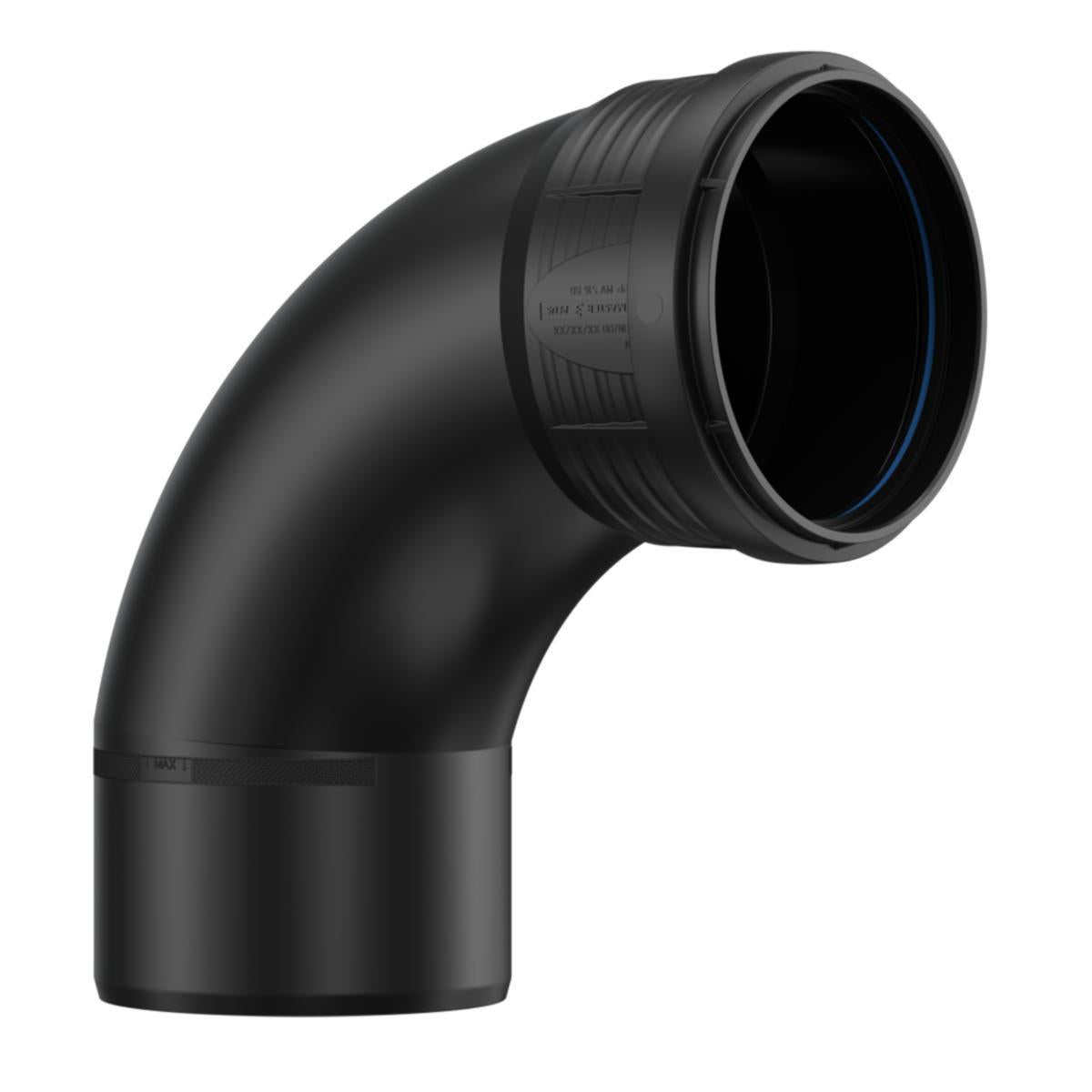 Langbend 87,5° med 1 muffe PP, Master3Plus - Pipelife
