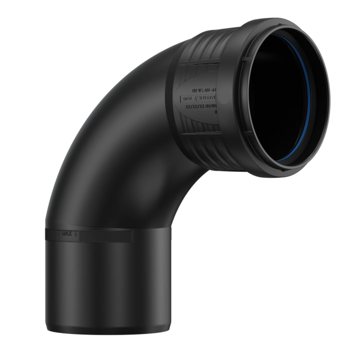 Langbend 87,5° med 1 muffe PP, Master3Plus - Pipelife