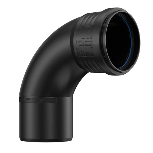 Langbend 87,5° med 1 muffe PP, Master3Plus - Pipelife