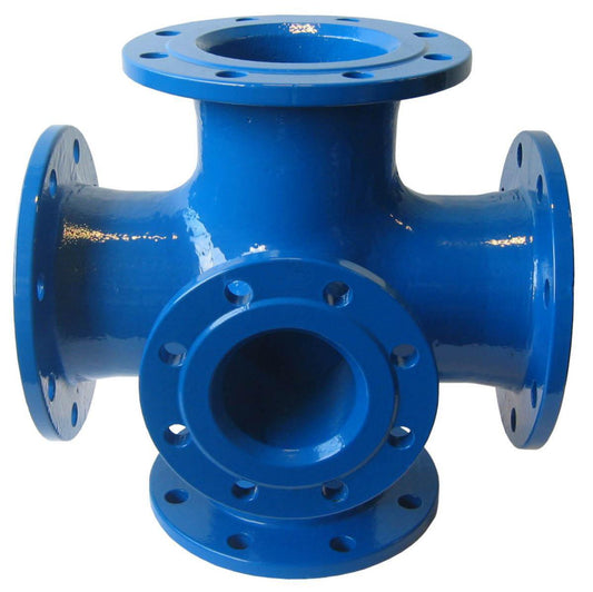 Flensekryss m/ brannventilavstikker Duktilt Ulefos