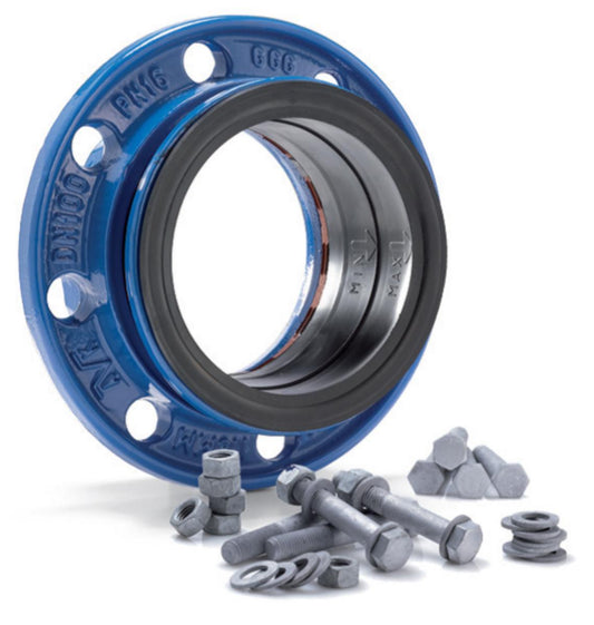 Combiflenspakke m/strekkfast pakning, bolter og avvinkling - AVK