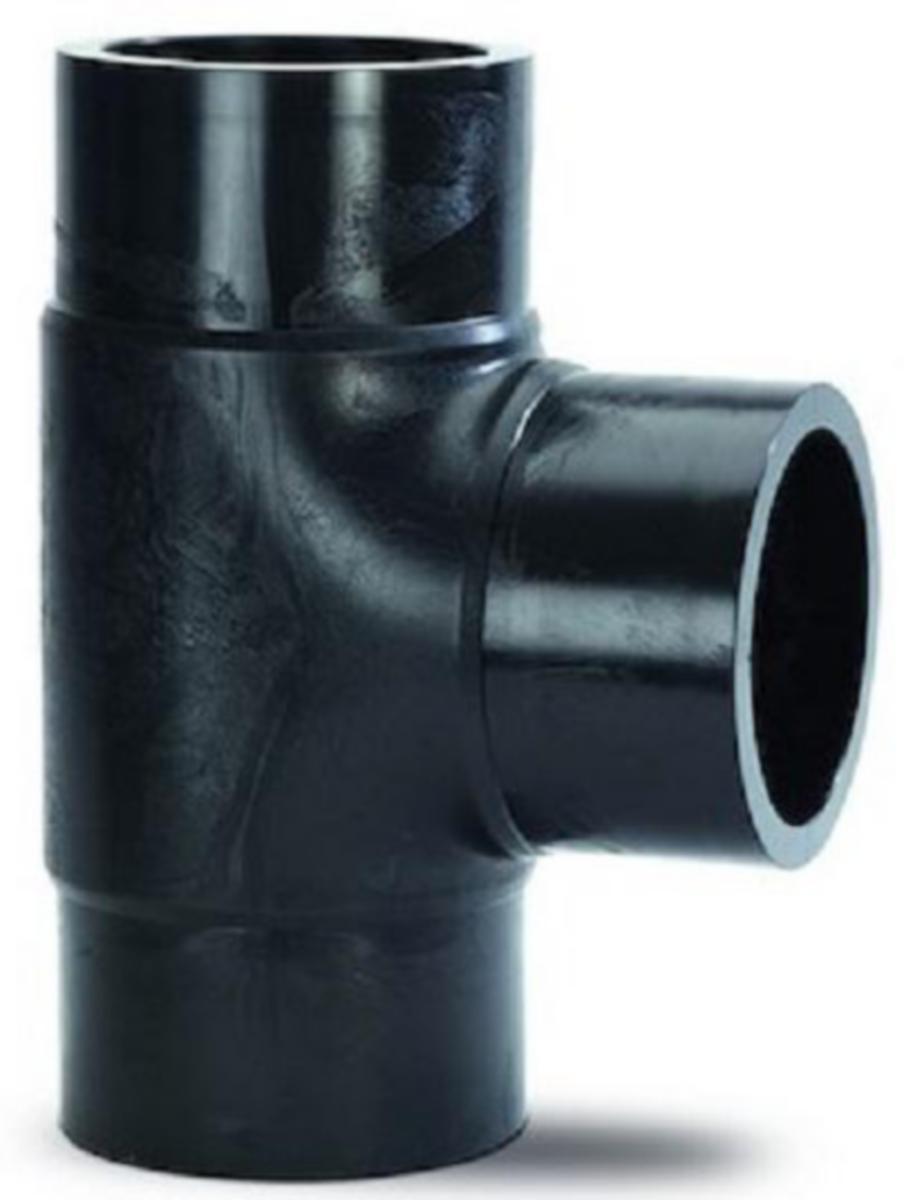 T-rør lang ende 90° PE100 SDR11, GF - Georg Fischer