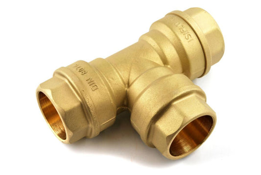 T-rør type 130, messing, Isiflo