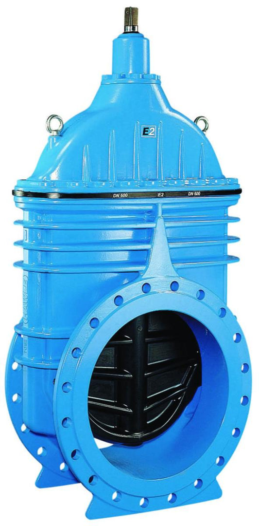 Sluseventil glattløps E2 Venstre u/betjening Hawle - Innva