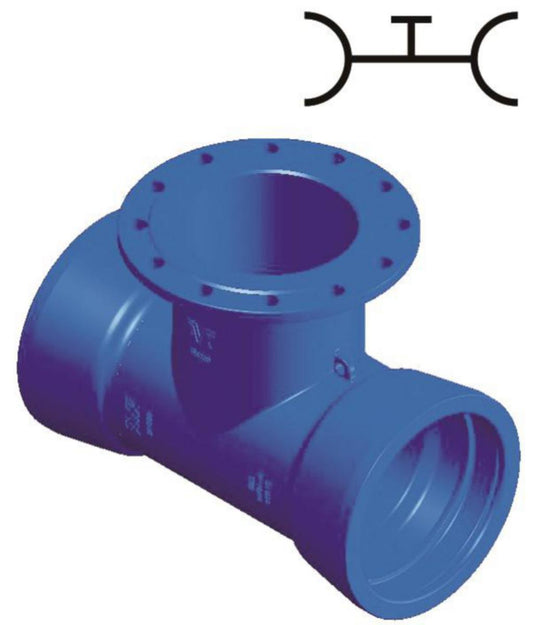 Dobbelmuffe m/flenseavstikk PN10 AVK