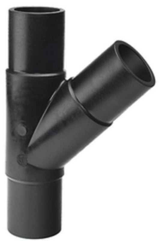 T-rør lang ende 45° PE100 SDR11, GF - Georg Fischer