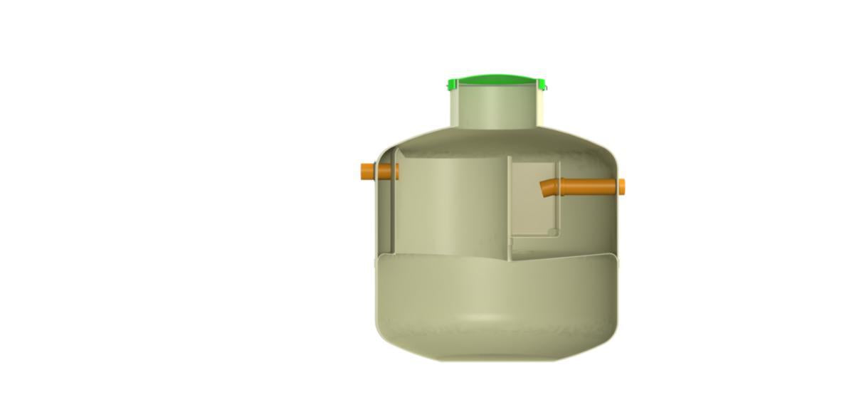 Slamavskiller stående Baga, Kingspan - Vestfold Plastindustri