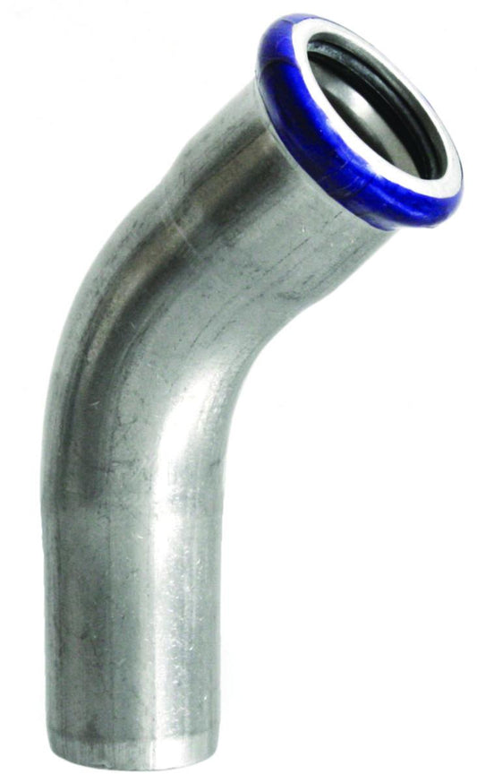 Bend 45° med 1 muffe, syrefast, A-press - a-collection