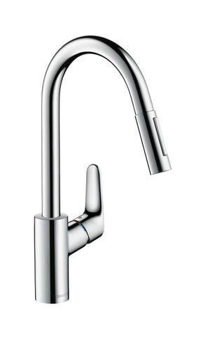 Kjøkkenbatteri Focus - med uttrekkbar dusj - Hansgrohe