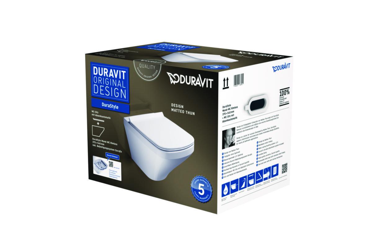 Duravit DuraStyle Rimless pakke, veggskål + sete