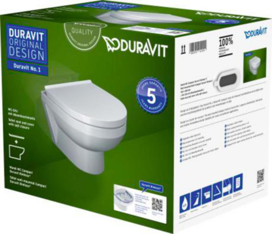 Duravit No.1 Rimless pakke, veggskål + sete