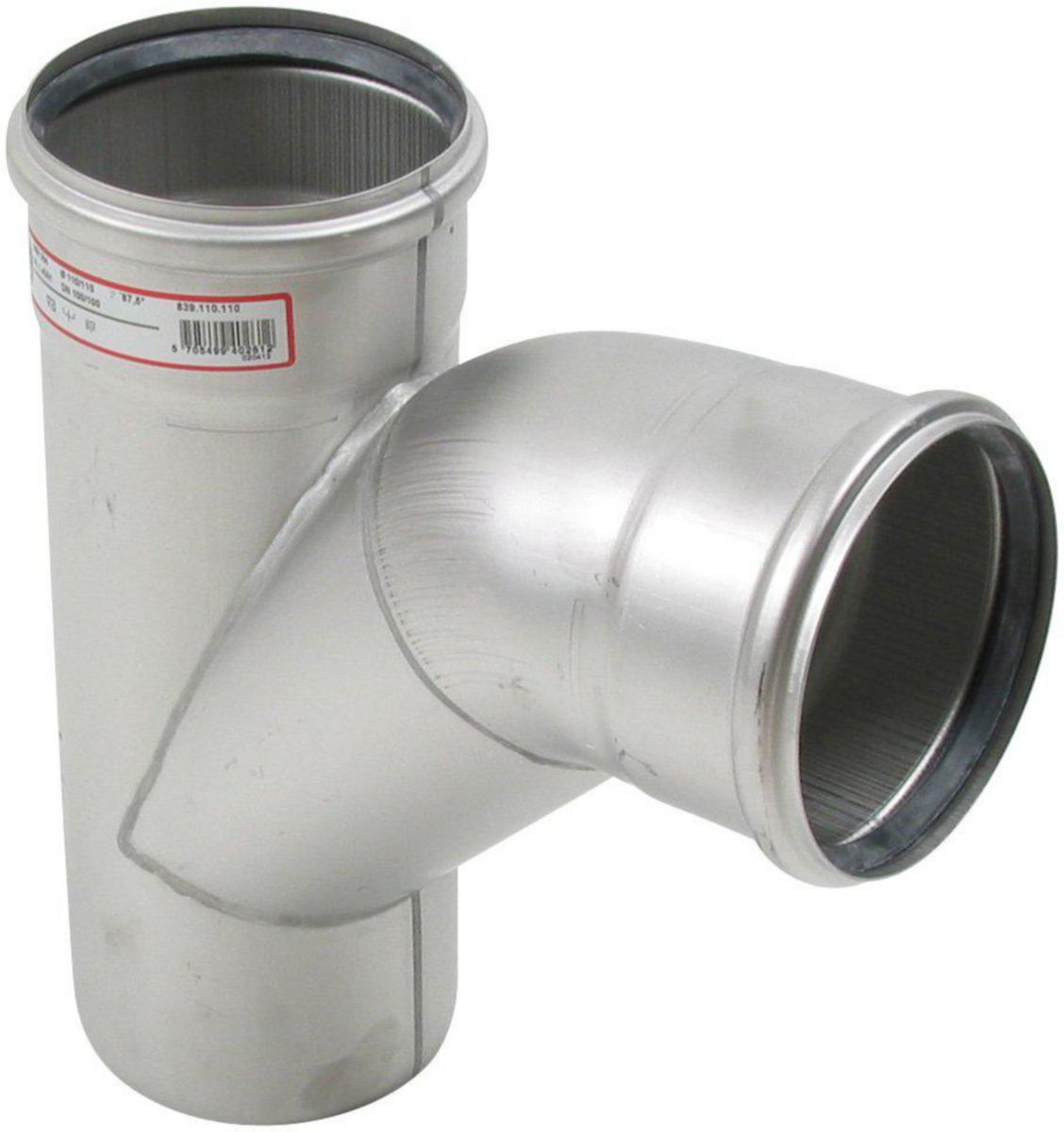 Grenrør 87.5° m/svingt avgrening, AISI 304, Europipe - Blücher