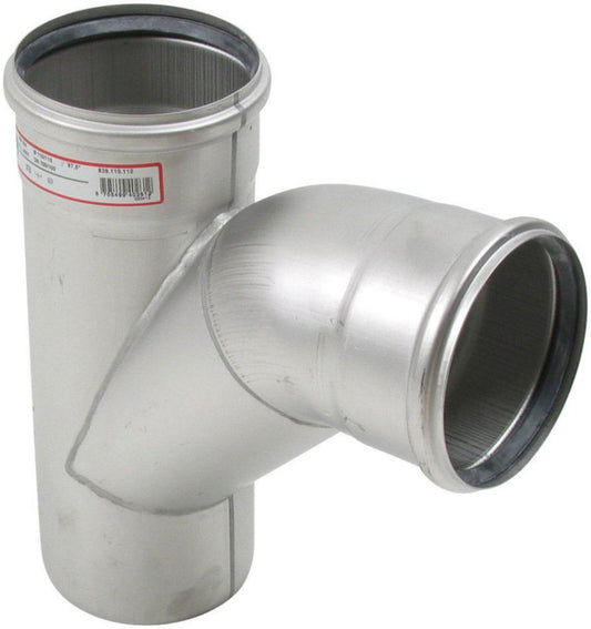 Grenrør 87.5° m/svingt avgrening, AISI 304, Europipe - Blücher