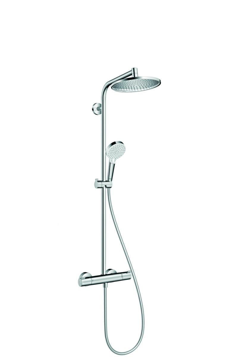 Takdusjpakke Crometta S 240 Showerpipe rund med termostat, Hansgrohe