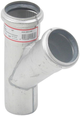 Grenrør 45° enkelt, AISI 316L, Europipe - Blücher