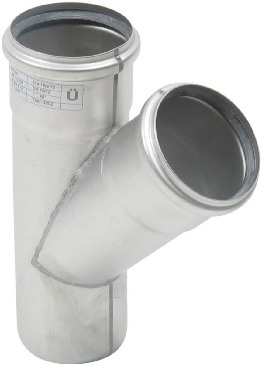 Grenrør 45° enkelt, AISI 316L, Europipe - Blücher
