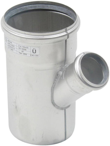 Grenrør 45° enkelt, AISI 316L, Europipe - Blücher