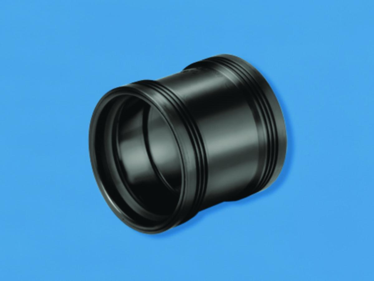 Dobbeltmuffe svart, Wafix - Wavin