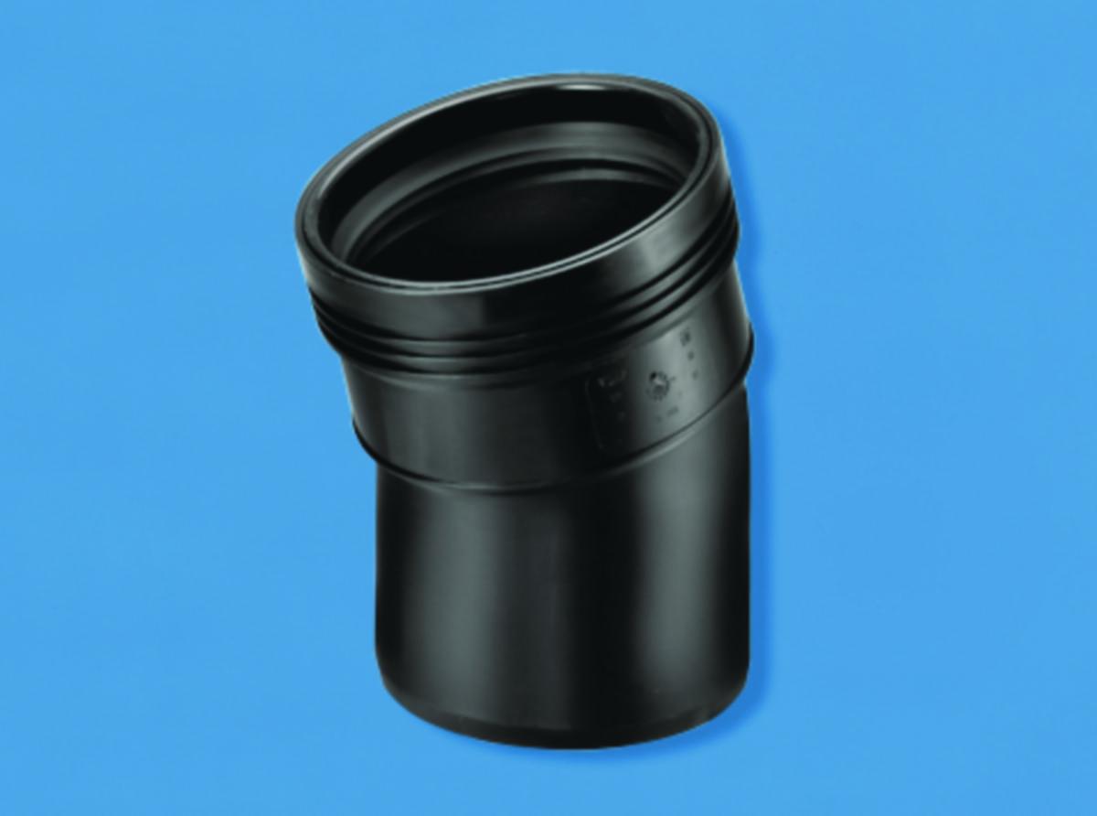 Bend 15° svart, Wafix - Wavin