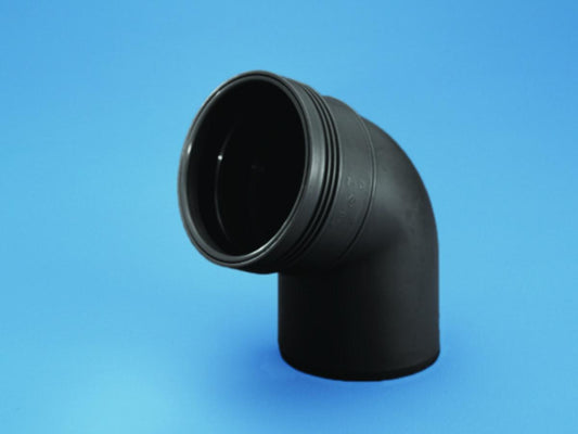 Bend 67° svart, Wafix - Wavin