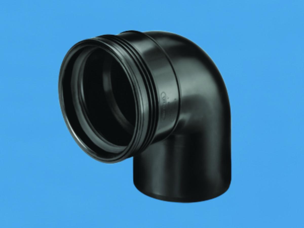 Bend 88° svart, Wafix - Wavin