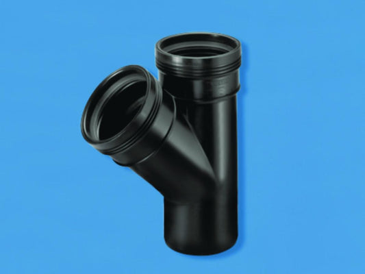 Grenrør 45° svart, Wafix - Wavin