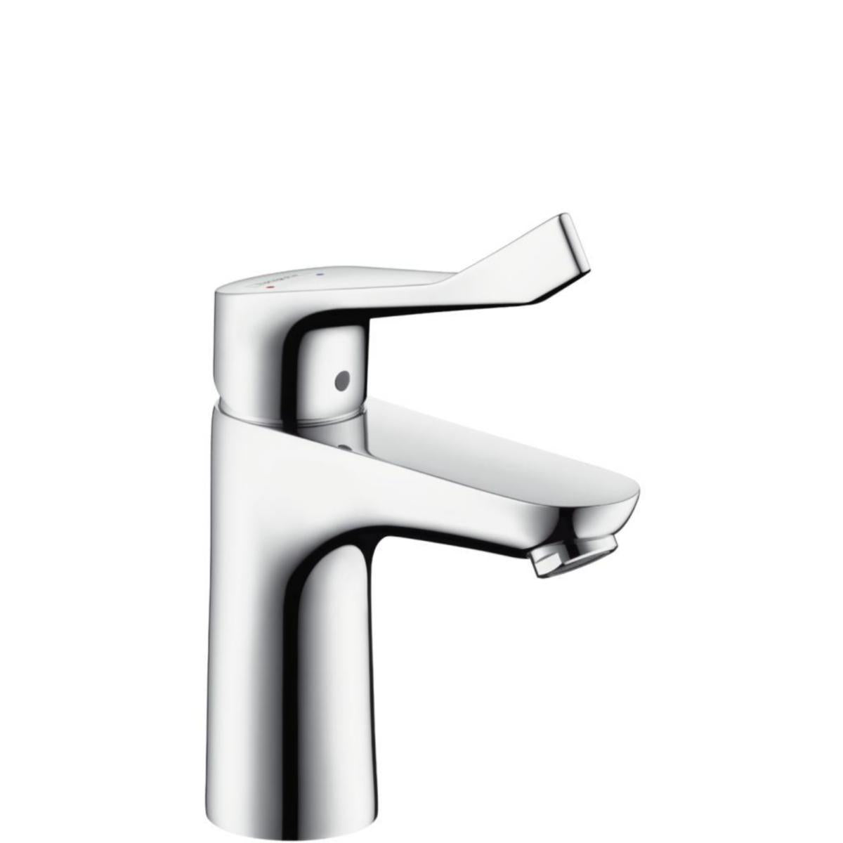 Servantbatteri Focus 100 Care m/langt grep og oppløft  HG - Hansgrohe
