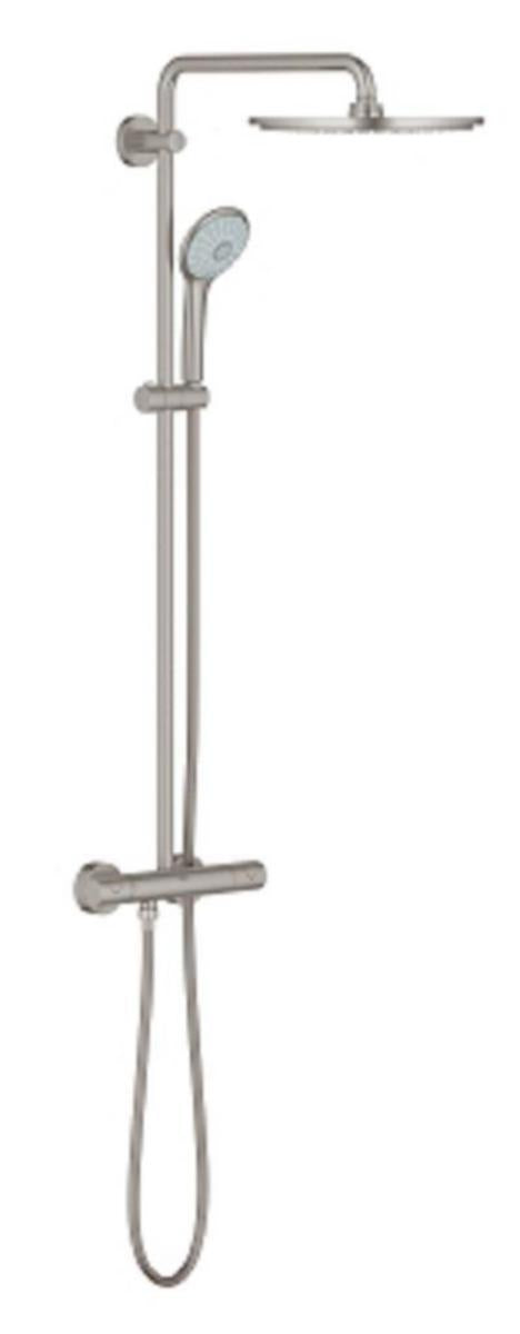 Takdusjpakke Euphoria System XXL 310 Hard Graphite rund med badekartermostat, Grohe