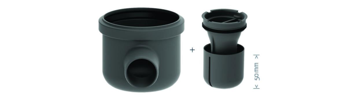 Unidrain utløpshus hjørne vannrett