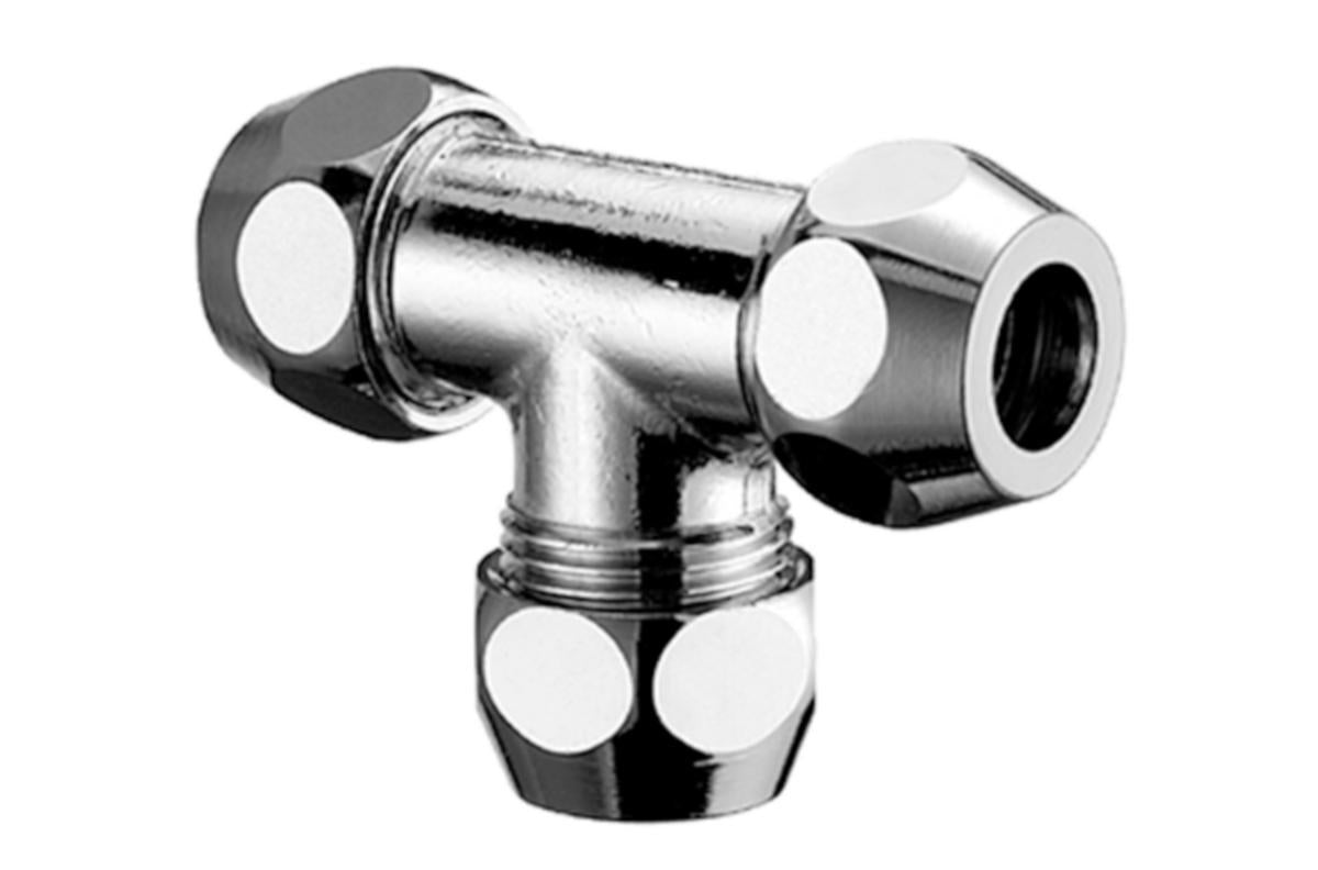 T-rør m/3 kuplinger Schell 6455 - NIL/Schell