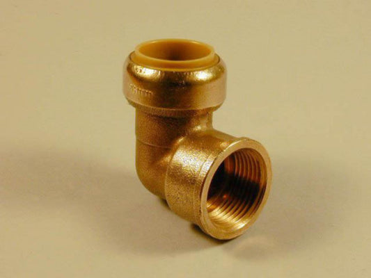 Albu 90° m/innvendige gjenger Tectite Classic, gul - Raufoss Water and Gas