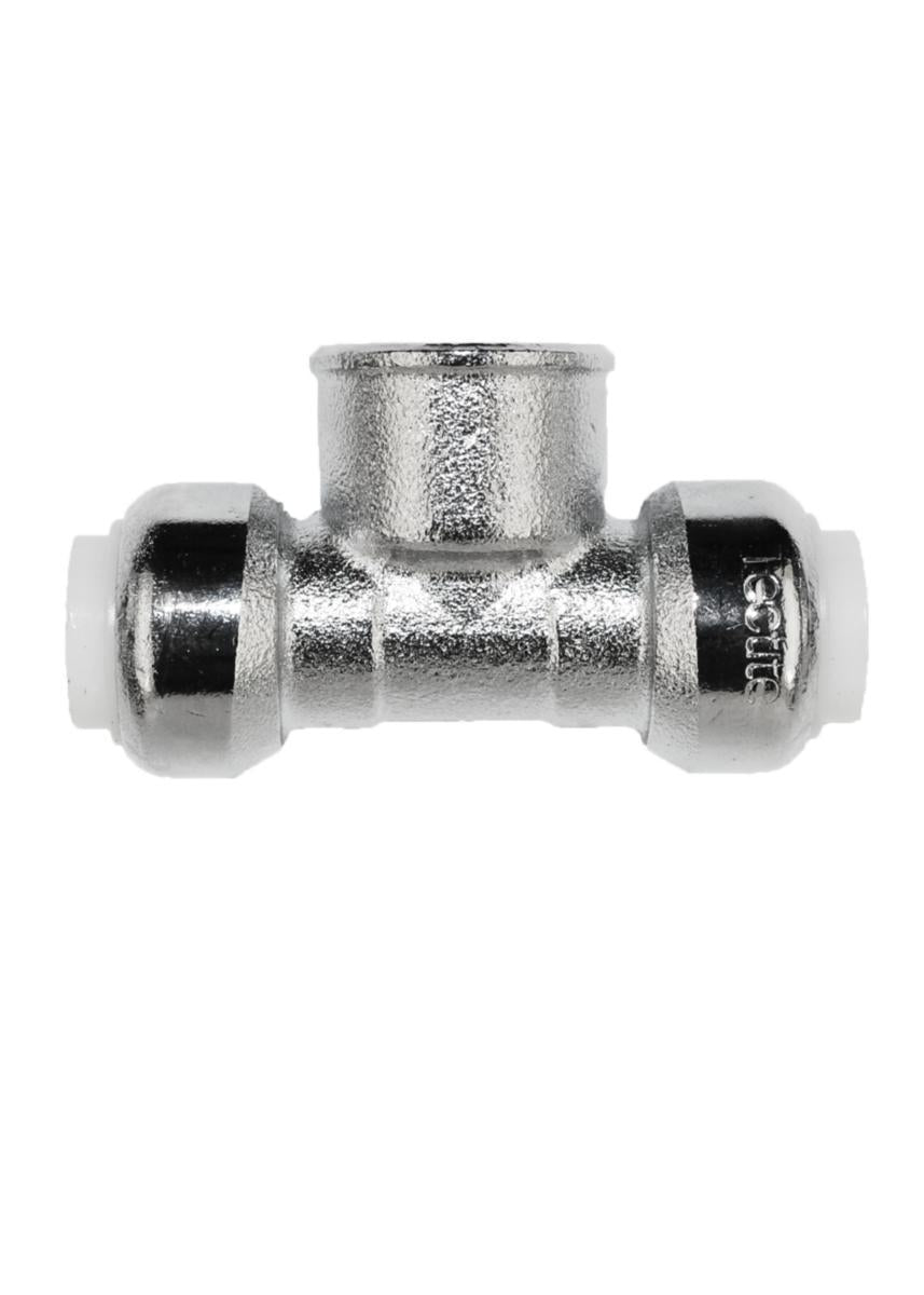 T-rør m/innvendige gjenger i avstikk Tectite Classic, forkrommet - Raufoss Water and Gas