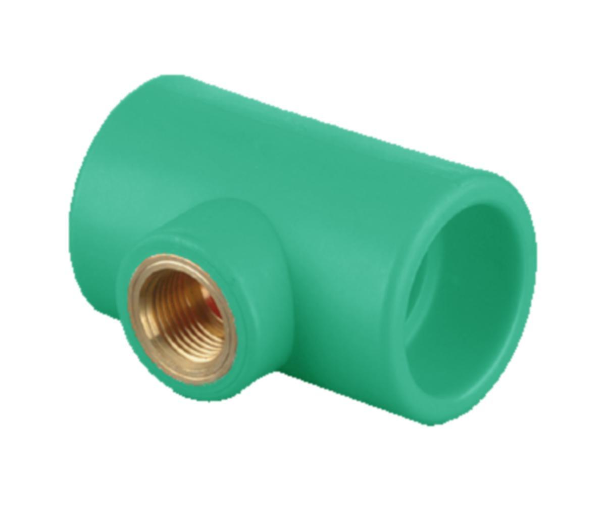 T-rør med innvendig gjenge, Blue pipe / Green pipe og tappevann - Armaturjonsson