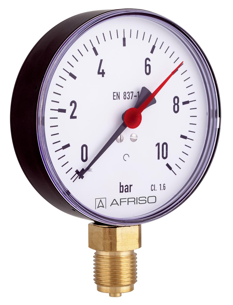Manometer normal 100 mm, anslutning ned - Hasvold