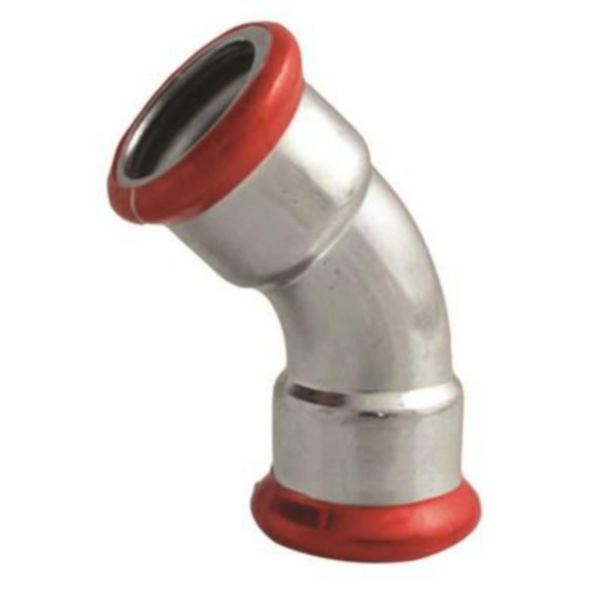 Bend 45° m/2 muffer, galvanisert, A-press - a-collection