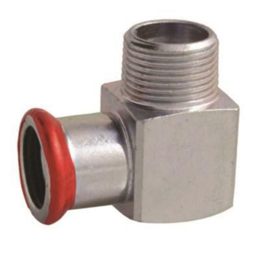 Albu 90° m/utvendige gjenger, galvanisert, A-press - a-collection