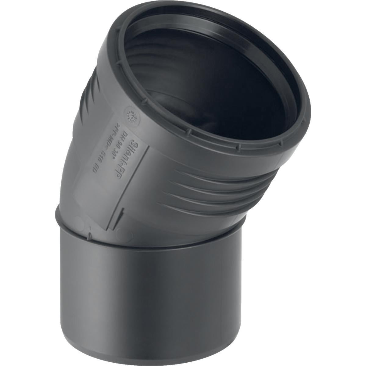 Bend 30° med en muffe PP, Silent - Geberit